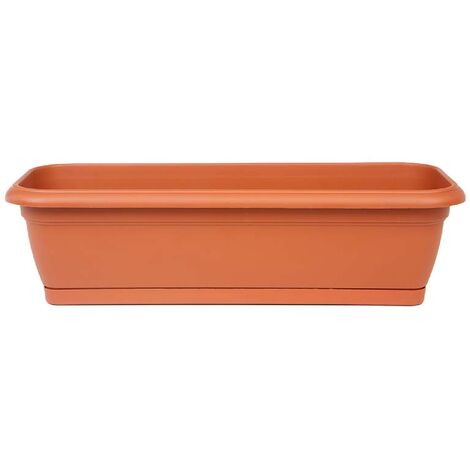 CIOTOLA CAMPANA IN PLASTICA CM Ø 30X12 H COLORE TERRACOTTA VASO PER FIORI  PIANTE