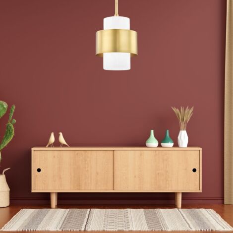 Corinth 1 Lumière Petite Suspension Laiton, Verre