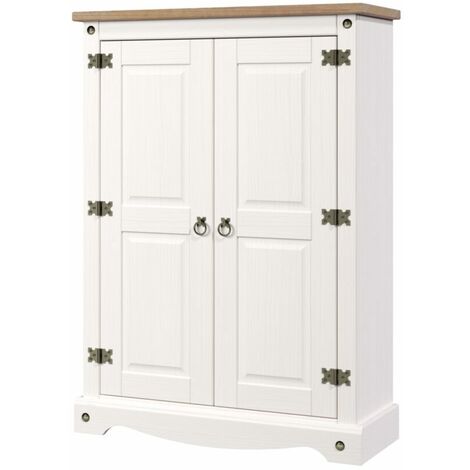 Armario Tucson 150 Blanco, Blanco, 246x133x53cm, Puertas de