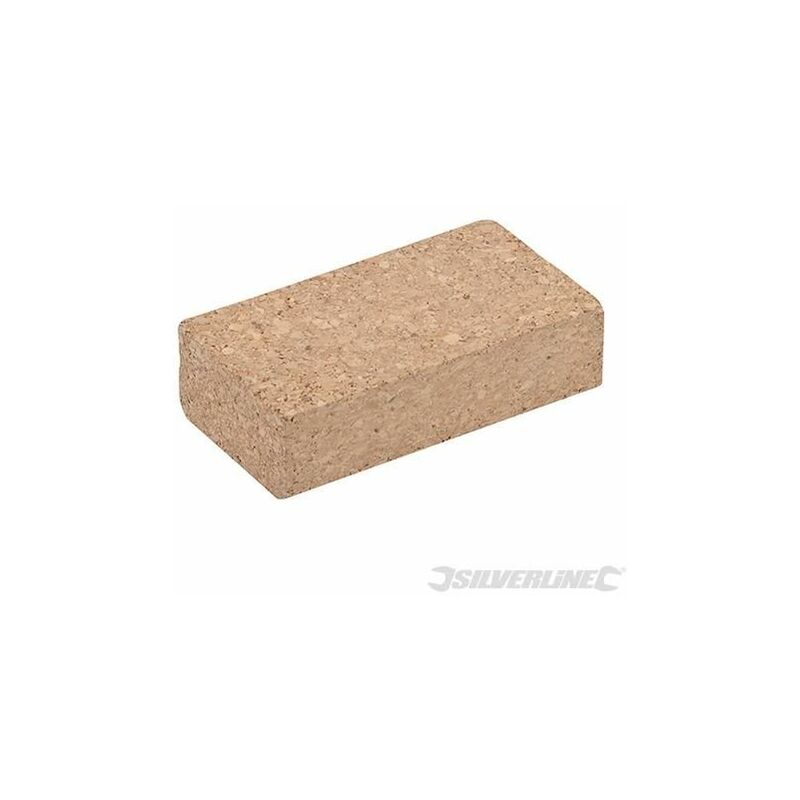 Silverline - Cork Hand Sand Decorator Abrasive Paper Block Tool 110 x 60 x 30mm