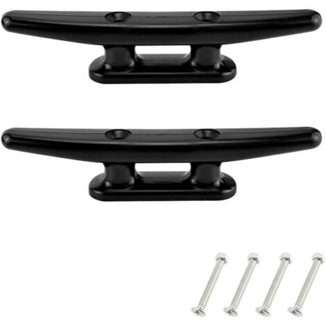 Cornamusas de amarre de cuerda, cornamusas de amarre para canoa, cornamusas de amarre de alta calidad, para pontones, kayaks y muelles, cornamusas de nailon para barcos de 100 mm (2 unidades)