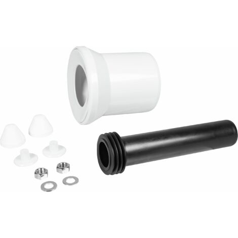 CORNAT CKAG80 - Set di collegamento WC per Wall-h.WC DN80, colore: nero, DN 90