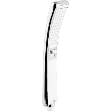 Cornat Doccetta "Kinnay" – 95 x 50 mm – Cromato/bianco – 2 tipi di getto: getto normale e a freddo – anticalcare & risparmio idrico – Soffione Eco per doccia e vasca da bagno / TECB3473