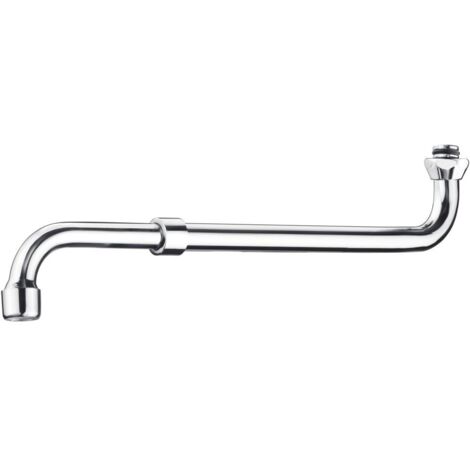 Cornat Rohrauslauf S-Form 27 - 44 cm verchromt,  schwenk- und ausziehbar