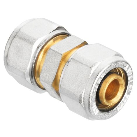 Cornat Schraub-Kupplung komplett ø 20 mm Messing vernickelt Heizkörperventile