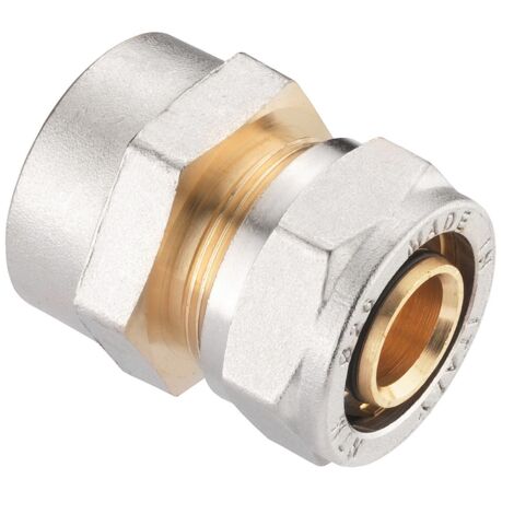 Cornat Schraub-Kupplung komplett ø 26 mm 1 IG Messing vernickelt Heizkörperventile