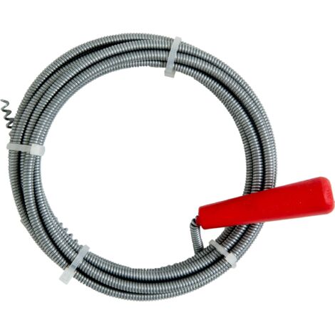 Cornat Spirale per pulizia tubi, con manovella e artiglio, diametro 6 mm, 3 metri, 1 pezzo, T595500