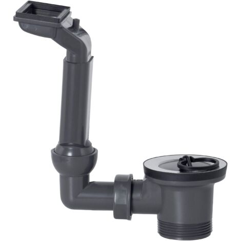 Cornat T353504R T353504R-Scarico e troppopieno per lavello, 1 1/2" (417), Installazione Sanitaria, Riciclato, Protezione Ambientale, Grigio