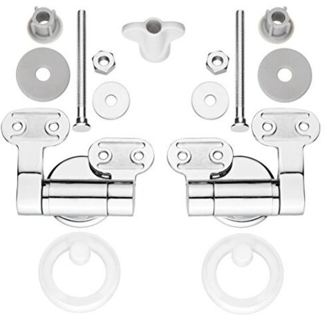 Cornat TEC364980 - Set di fissaggio per sedile per wc in acrilico con chiusura automatica