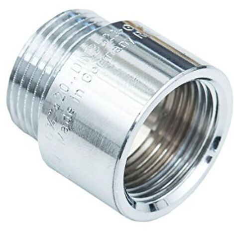 Cornat TEC382501 Prolunga Rubinetto Cromato 3/4x20, Cromo, Ottone