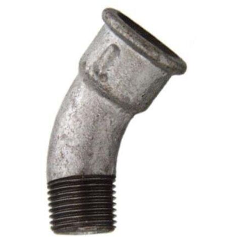 Cornat Temperguss-Bogen 45° 1/2 '' 1 Muffe verzinkt Bogen