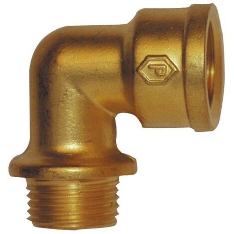 Cornat Winkel 90° Messing blank, 3/4 IG, 3/4 AG Schraubfittings