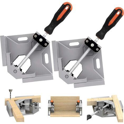 90 Degree Right Angle Clamp 4PCS Adjustable Swing Corner Clamp Clip for Welding,Drilling,Making Cabinets,Boxes Drawers,Picture Framing Corner Clamps for Woodworking 