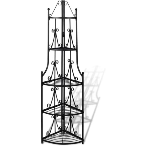 Corner Plant Rack Black