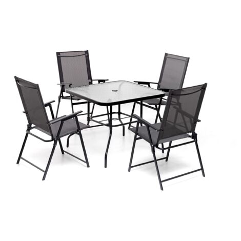 Corners Set Pranzo Atlantic 4 posti, Acciaio, Antracite, Medium