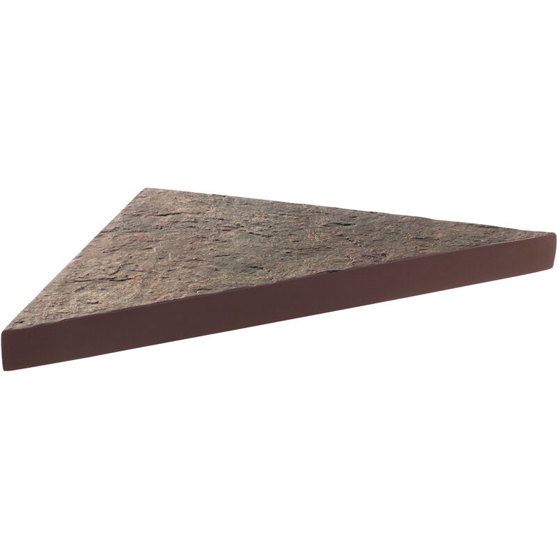 u-tile - etagère d'angle en pierre naturelle - 24 x 24 cm x 2,4 cm d'épaisseur - cuivre