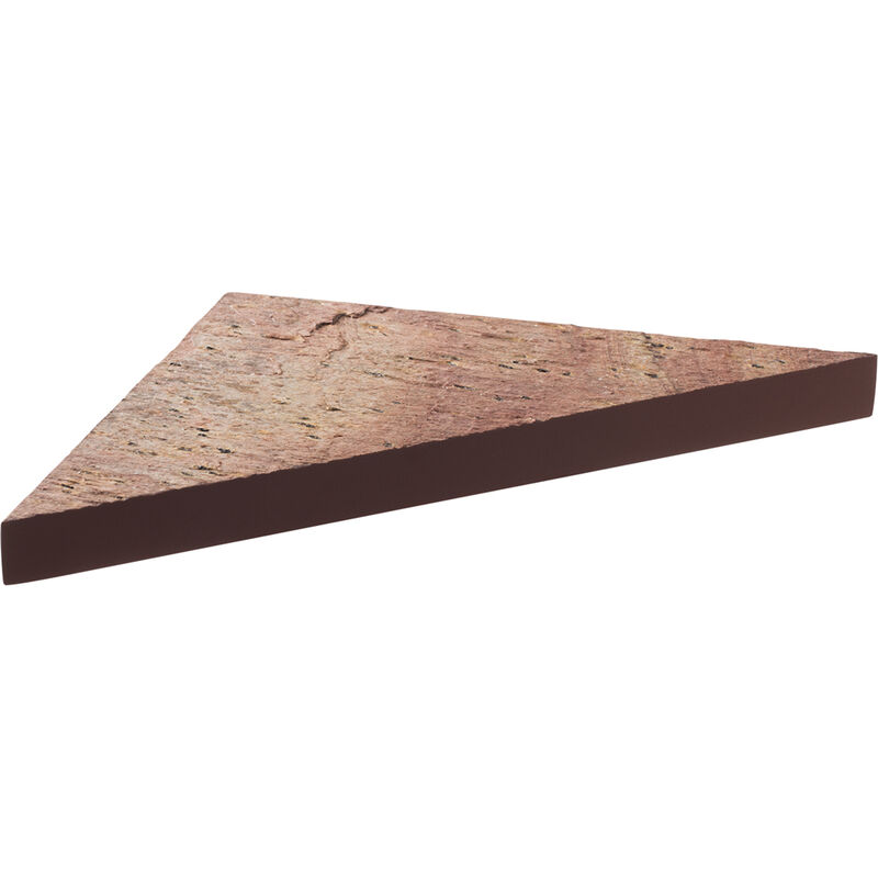 u-tile - etagère d'angle en pierre naturelle - 24 x 24 cm x 2,4 cm d'épaisseur - roche de mars