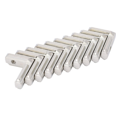 Cornet à angle intérieur pour profilés aluminium -3030 - 10 pièces en acier nickelé (Corner Bracket)