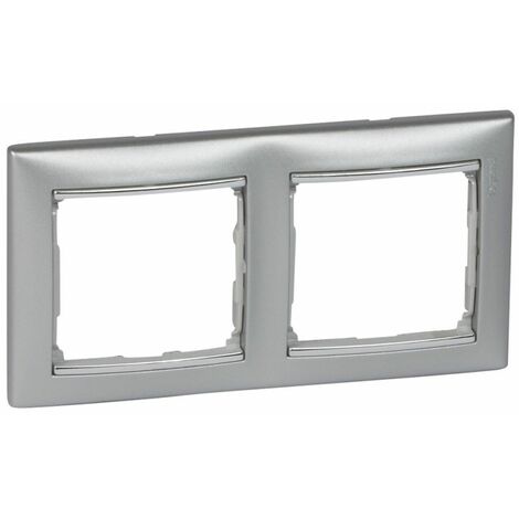 Cornice 2 elementi VALENA alluminio / argento LEGRAND 770352