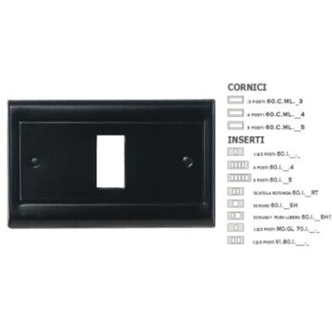 Cornice 4 Posti Nera ( MASTER cod. 60CML204 )