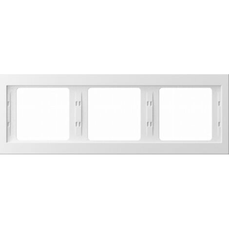 Cornice bianca neve orizzontale a tre ante K.1