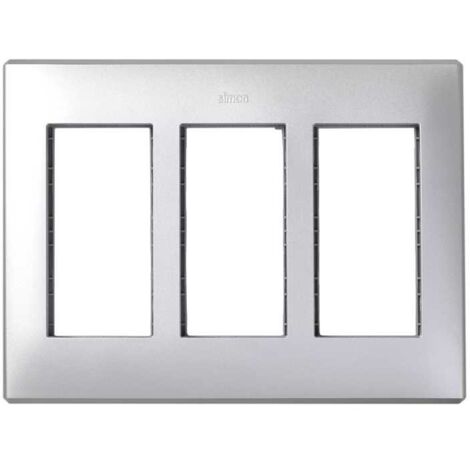 Cornice da incasso 3 moduli in alluminio SIMON 51010103-033