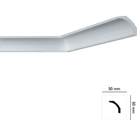 CORNICE DECORATIVA PER SOFFITTO mod. I706 - mm. 50 x 50 x 2 mt