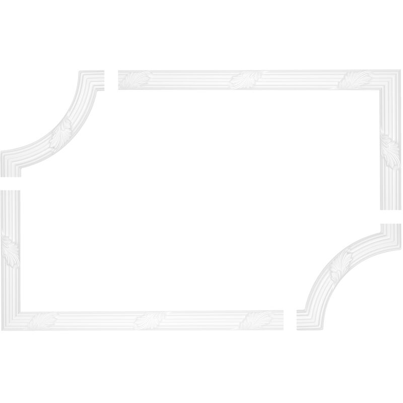 Cornice di parete e soffitto fregio stucco telaio resistente agli urti AC211: Segmento AC211-12 225 x 225 x 28 mm