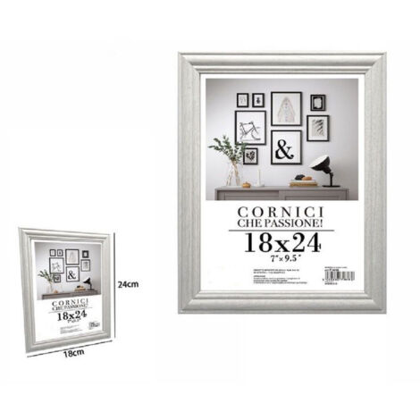 Cornice For Fotographic Tele Poster Portafoto 18x24cm Model Silver 7161616