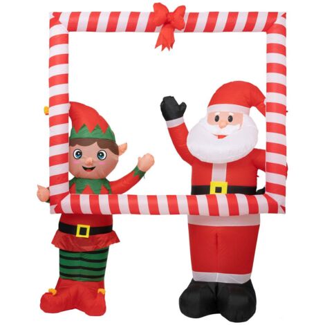 Cornice gonfiabile per babbo natale ed elfo h.180cm - Atmosphera créateur d'intérieur