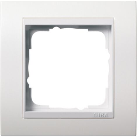 Cornice interruttore Gira 0211327 senza viti bianco 9x9 cm