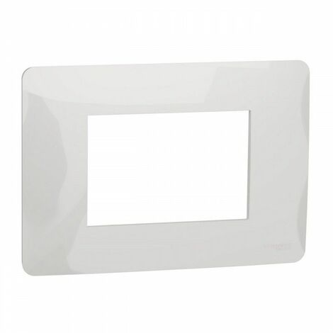 Cornice italiana 3 moduli polar New Unica Studio Schneider NU210318