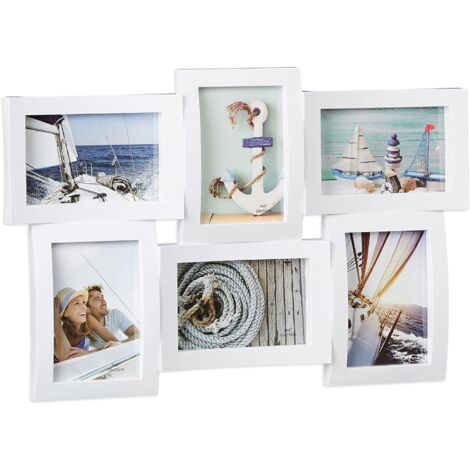 Cornice Jumble per 6 foto bianco 1300005922