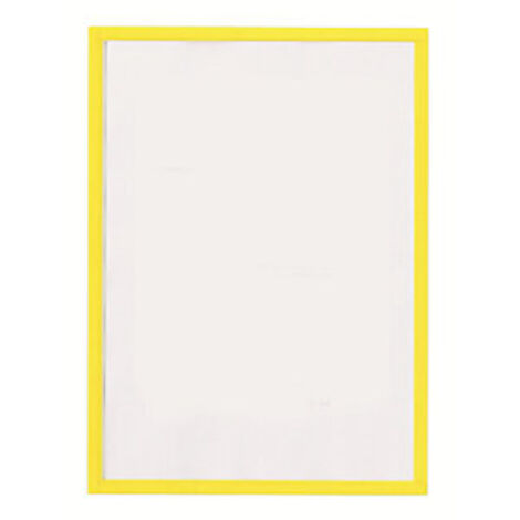 Cornice magnetica DIN A4 gialla, adesiva, 5 pezzi/confezione