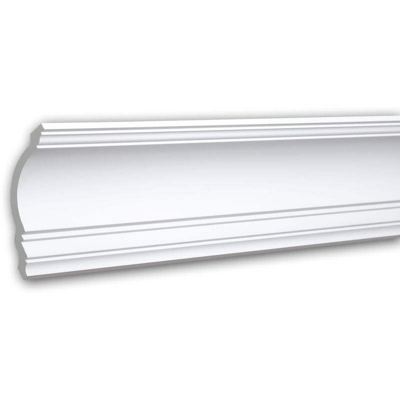 Profhome Decor - Cornice Moulding 150108 ative Moulding Crown Moulding Coving Cornice Neo-Classicism style white 2 m - white