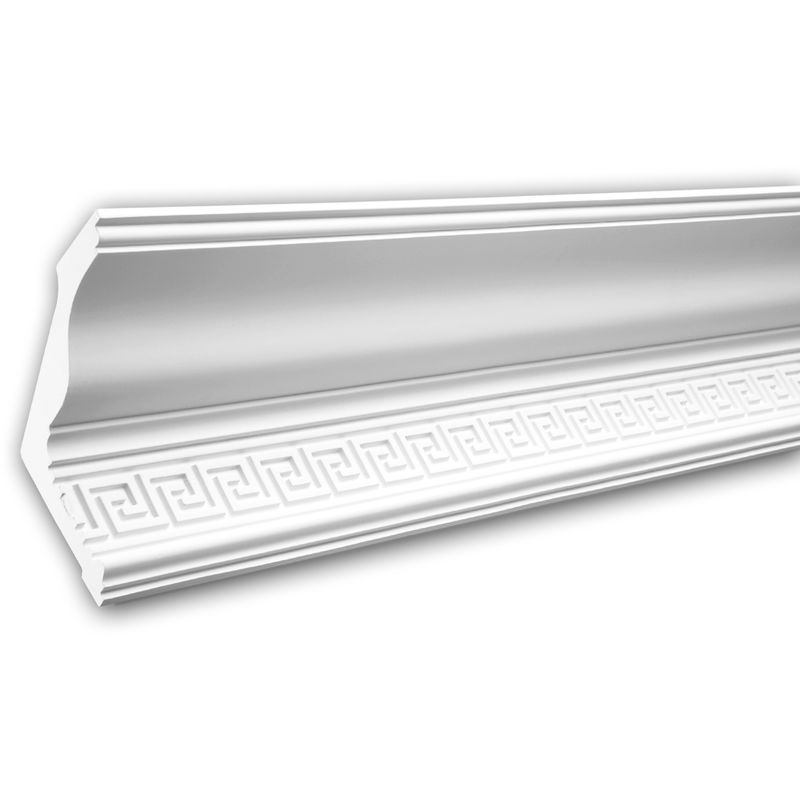 Profhome Decor - Cornice Moulding 150118 ative Moulding Crown Moulding Coving Cornice Neo-Classicism style white 2 m - white