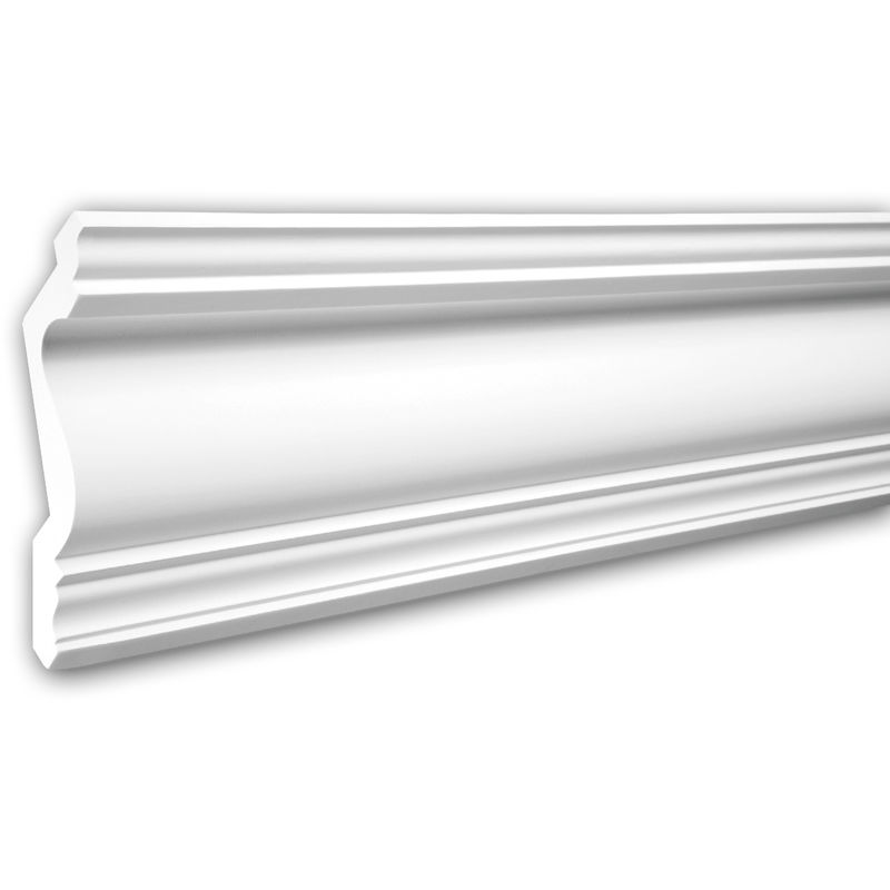Profhome Decor - Cornice Moulding 150134 ative Moulding Crown Moulding Coving Cornice Neo-Classicism style white 2 m - white