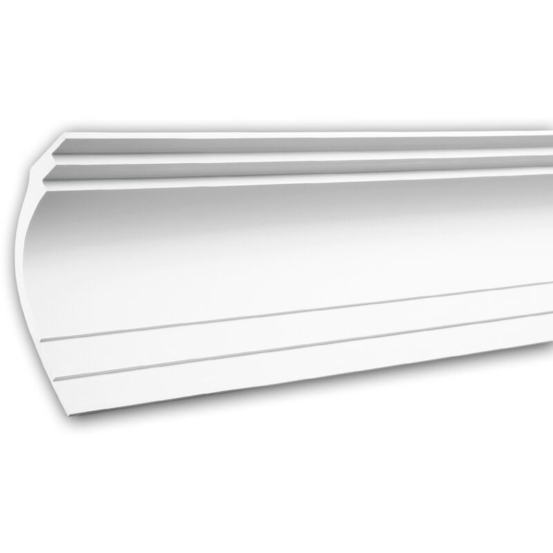 Profhome Decor - Cornice Moulding 150147F Profhome Flexible Moulding Coving Cornice Crown Moulding contemporary design white 2 m - white