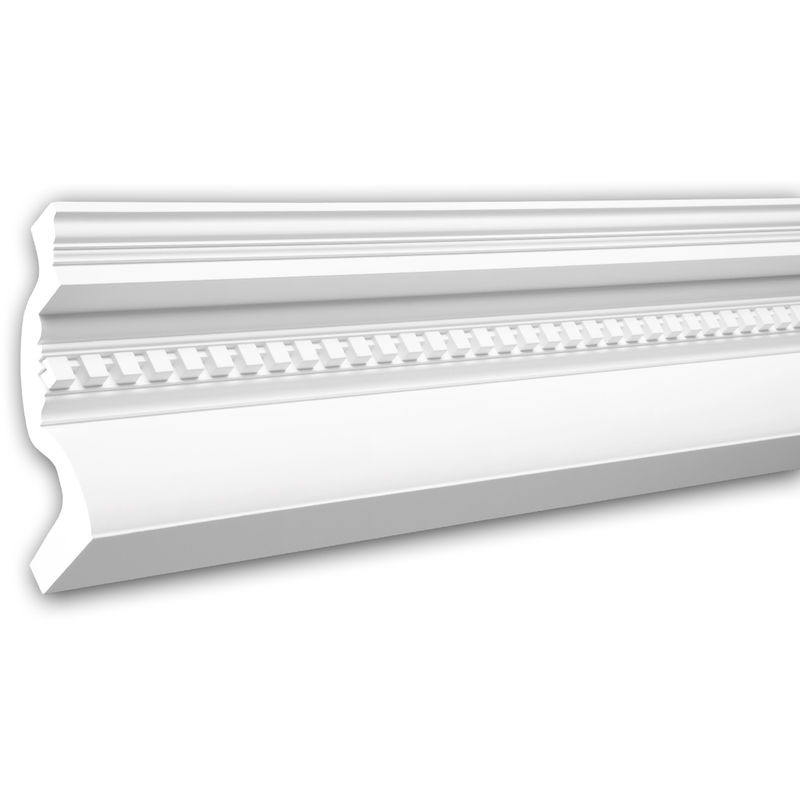 Profhome Decor - Cornice Moulding 150152 ative Moulding Crown Moulding Coving Cornice Neo-Classicism style white 2 m - white