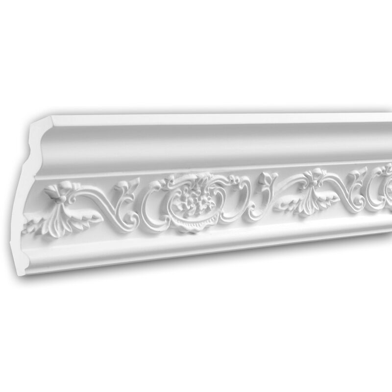 Profhome Decor - Cornice Moulding 150162F Profhome Flexible Moulding Coving Cornice Crown Moulding Neo-Renaissance style white 2 m - white