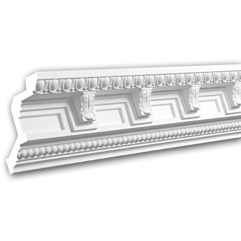 Profhome Decor - Cornice Moulding 150169 ative Moulding Crown Moulding Coving Cornice timeless classic design white 2 m - white