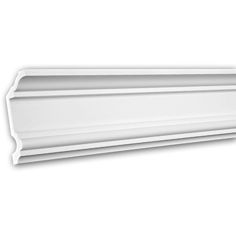 Profhome Decor - Cornice Moulding 150177 ative Moulding Crown Moulding Coving Cornice Neo-Classicism style white 2 m - white