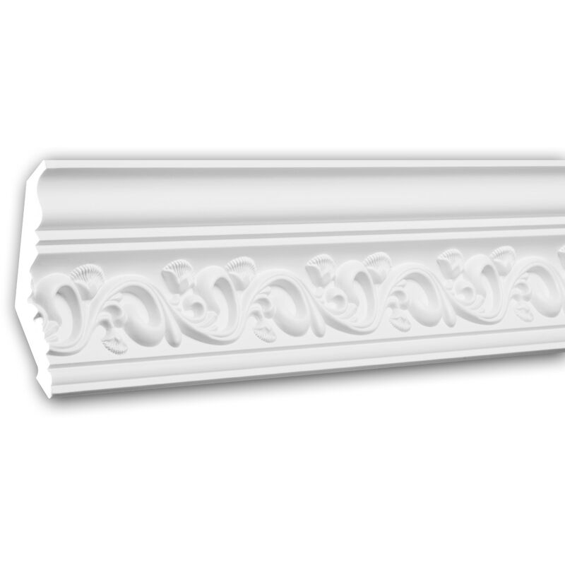 Profhome Decor - Cornice Moulding 150185F Profhome Flexible Moulding Coving Cornice Crown Moulding timeless classic design white 2 m - white