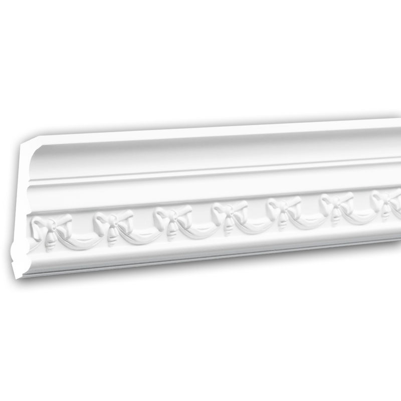 Cornice Moulding 150186 Profhome Decor ative Moulding Crown Moulding Coving Cornice Neo-Empire style white 2 m - white