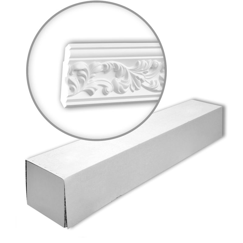 Profhome Decor - Profhome 150189 1 Box 14 pieces Cornice moulding 28 m - white