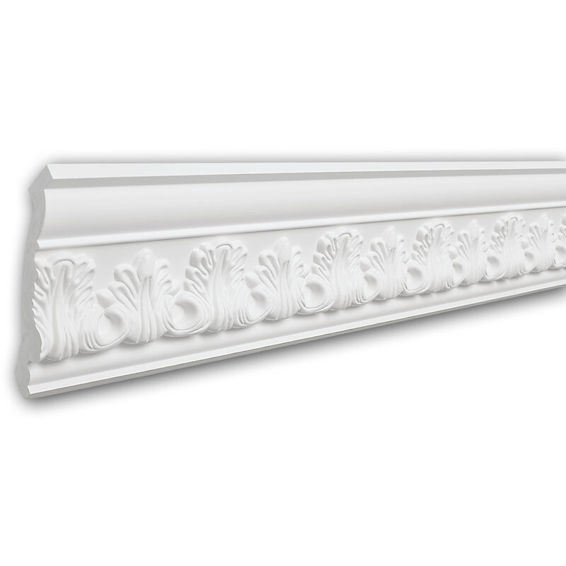 Profhome Decor - Cornice Moulding 150198F Profhome Flexible Moulding Coving Cornice Crown Moulding Neo-Classicism style white 2 m - white