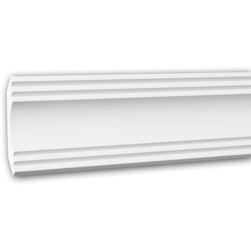 Profhome Decor - Cornice Moulding 150199 ative Moulding Crown Moulding Coving Cornice contemporary design white 2 m - white