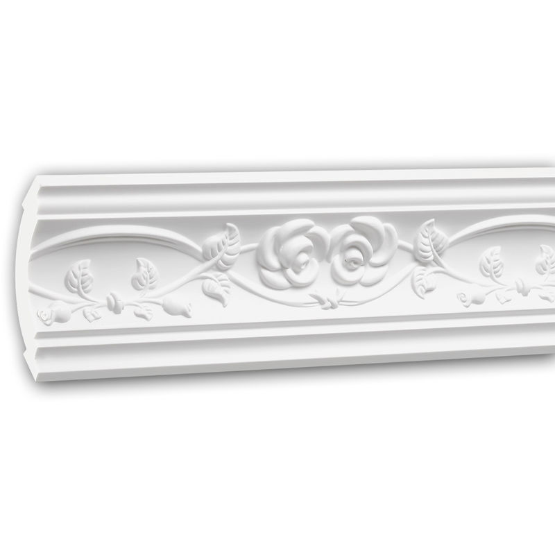 Profhome Decor - Cornice Moulding 150205 ative Moulding Crown Moulding Coving Cornice Neo-Renaissance style white 2 m - white