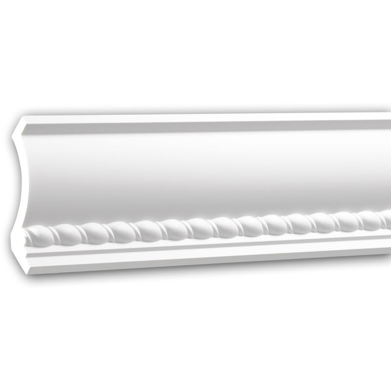 Profhome Decor - Cornice Moulding 150208 Profhome Uplighter Crown Moulding for Indirect Lighting Coving Cornice Neo-Empire style white 2 m - white