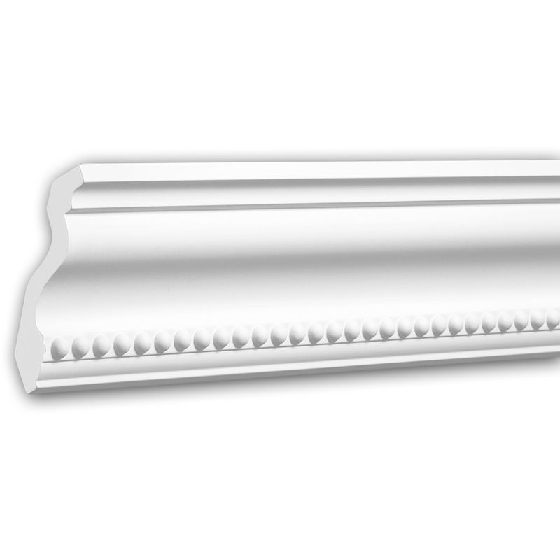 Profhome Decor - Cornice Moulding 150216 Profhome Uplighter Crown Moulding for Indirect Lighting Coving Cornice Neo-Classicism style white 2 m - white